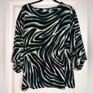 CHICO’S Green and Black Women's Top